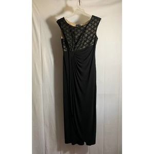 Connected Apparel Black long gown Women's Size 8